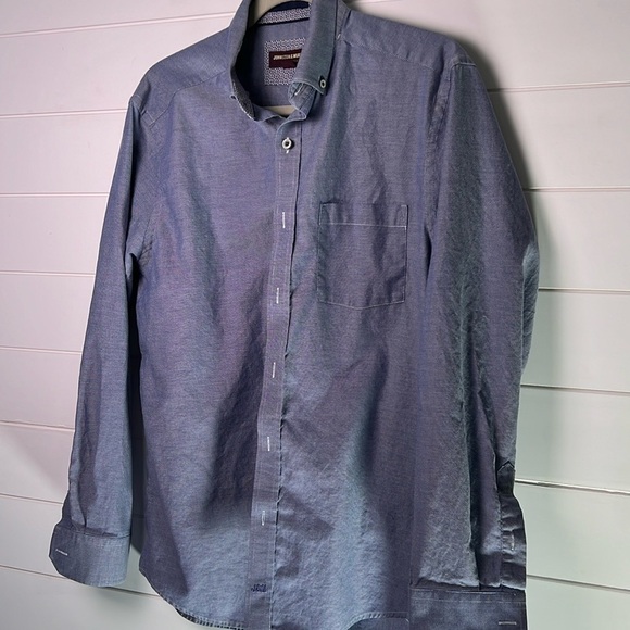 Johnston & Murphy Other - Johnston & Murphy med long sleeve dress shirt blue   MN63